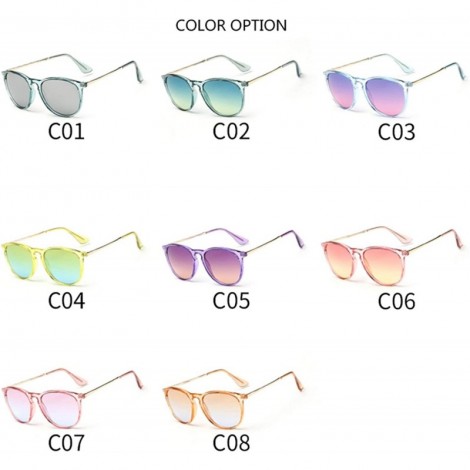 Sun Glasses Colored Shades Round Sunglasses for Women Tinted Lens ...
