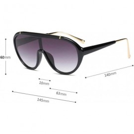 Oversized Sunglasses Vintage Designe Oversized Glasses - Brown - CV18LURS2Q7 $14.72