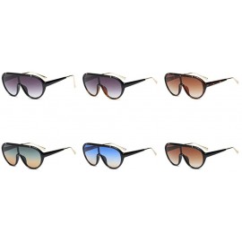 Oversized Sunglasses Vintage Designe Oversized Glasses - Brown - CV18LURS2Q7 $14.72