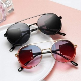 Oversized Fashion Steampunk Sunglasses Brand Designer Women Men Vintage Round Sun Glasses Luxury Sunglass UV400 Eyewear - 6 -...