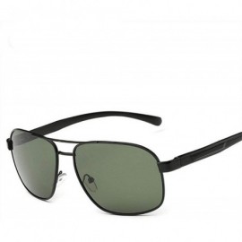 Aviator Sunglasses HD Polarized Men Mirror Sun Glasses Retro Driving Glasses Gold Green - Gold - CF18XDWK67Q $7.50