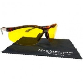 Wrap Eschenbach Comfort Yellow Sunglasses - 70% Transmission - Style Wrap with Microfiber Cloth - CQ18AAMCMKR $43.73