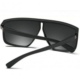 Goggle TR90 Frame Polarized Sunglasses Men Irregular Flat Top Driving Sunglasses Female - Black - CQ18YU4H3YE $11.66