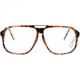 Oversized Mens Retro Robotic Nerdy Geek Sport Keyhole Oversize Optical Eye Glasses - Tortoise - C211SLP0UIF $11.42