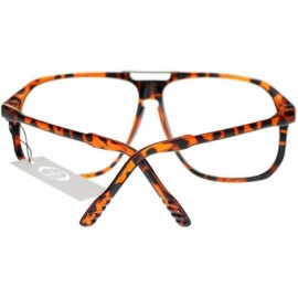 Oversized Mens Retro Robotic Nerdy Geek Sport Keyhole Oversize Optical Eye Glasses - Tortoise - C211SLP0UIF $11.42