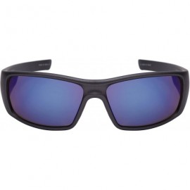 Sport Men's Full Frame Sports Sunglasses w/Color Mirror Lens 570080-REV - Matte Grey - CB12FTCOWVN $8.18