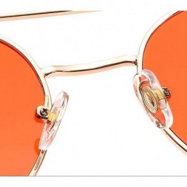 Round Fashion ladies sunglasses punk metal round frame leather windproof edge UV400 - CN198UTA75W $20.20