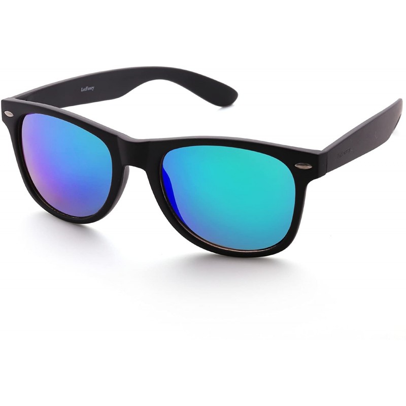 Aviator Classic Sunglasses Protection Mirrored - Revo Green Mirrored - C412E5OITTH $10.64