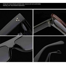 Square Men Women Sunglasses Outdoor Vintage Square Mirrored Eyewear Glasses for 100% UV Protection - G - CL18O9YQUYO $9.28