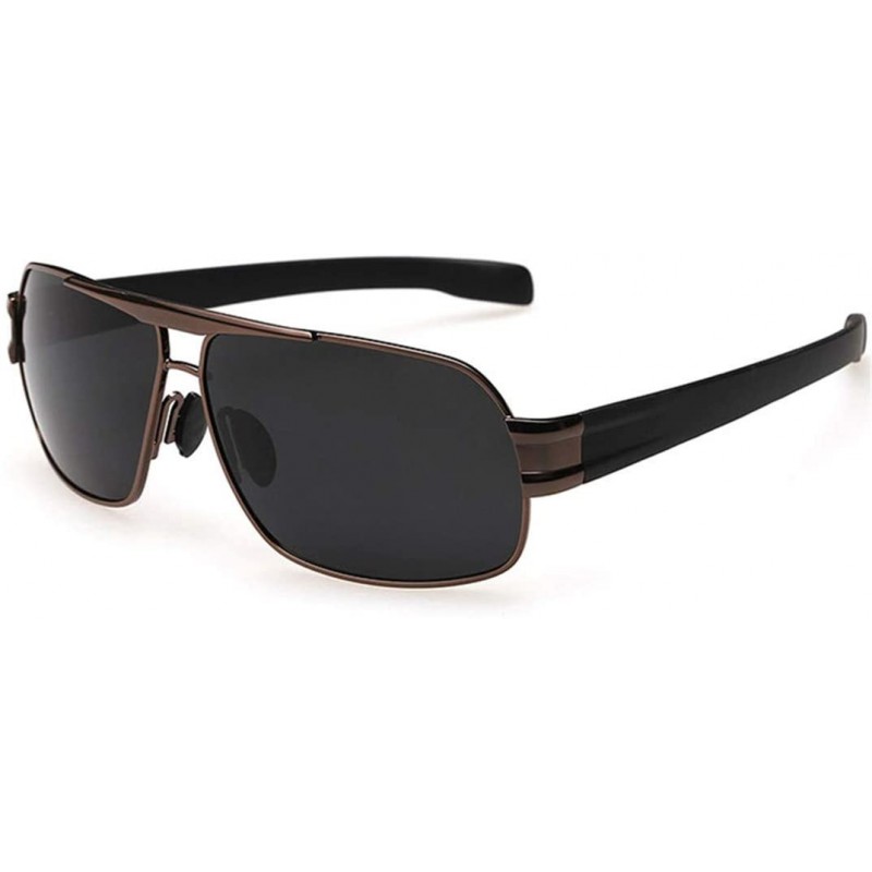 Semi-rimless Polarized Sunglasses Men Sun Glasses for Male Classic Driving Sunglasses - RS0125 C2 - C5194OKR3YH $29.74