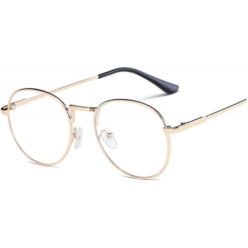 Goggle New Fashion Men Glasses Frame Women Eyeglasses 2019 Vintage Round Clear Lens Optical Spectacle - Gold - CW1985CDTIS $1...