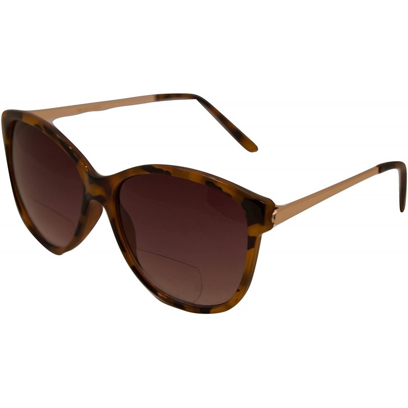 Oversized Posh Stylish Bifocal Sunglasses for Women - Tortoise - CV1842LCLOI $17.47