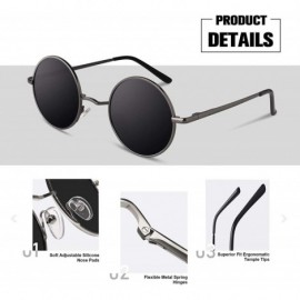 Round Retro Round Polarized Steampunk Sunglasses Side Shield Goggles Gothic S92-ADVANCED POLARIZED - C918NO7TEM4 $14.71