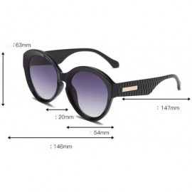 Round Classic Women Sunglasses Oprah Style Thick Round Frame UV400 - G - CI18T465455 $9.26