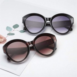 Round Classic Women Sunglasses Oprah Style Thick Round Frame UV400 - G - CI18T465455 $9.26