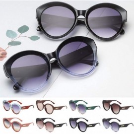 Round Classic Women Sunglasses Oprah Style Thick Round Frame UV400 - G - CI18T465455 $9.26