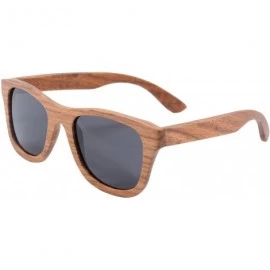 Wayfarer Polarized Bamboo Wood Sunglasses UV400 Protection-TY6016/6026 - Pear - C518I5IMX6U $28.90