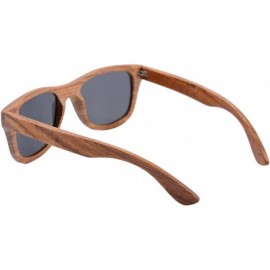 Wayfarer Polarized Bamboo Wood Sunglasses UV400 Protection-TY6016/6026 - Pear - C518I5IMX6U $28.90