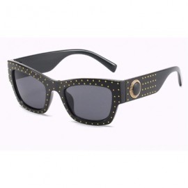 Oversized Women's sunglasses Fashion European and American personality rivet anti-ultraviolet ray - A - CV18Q0I9967 $21.09