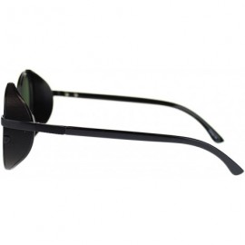 Round Steampunk Victorian Side Visor Round Circle Lens Sunglasses - Black Green - C618Z9TSK74 $9.66