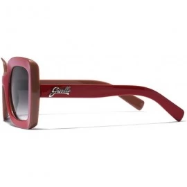 Square Square Frame Vintage Retro Women's Sunglasses - Pink - Brown - Gradient Smoke - CA11P3R47N3 $11.60