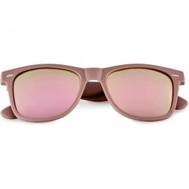 Rectangular Classic Polarized Sunglasses - Matte Taupe - Revo Rose Gold - CK196R4W03T $10.88