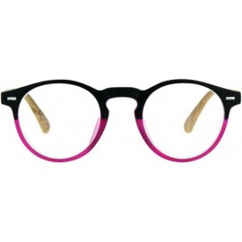 Round Reading Glasses Magnified Eyeglasses Round Keyhole Fashion Spring Hinge - Pink - C618EMHM63T $9.51