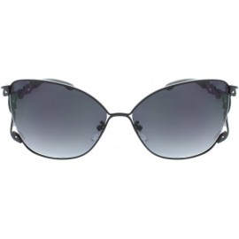 Square Polished Metal 59mm Square Sunglasses - Black - C011LQ6EABD $9.37