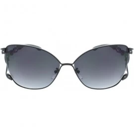 Square Polished Metal 59mm Square Sunglasses - Black - C011LQ6EABD $9.37