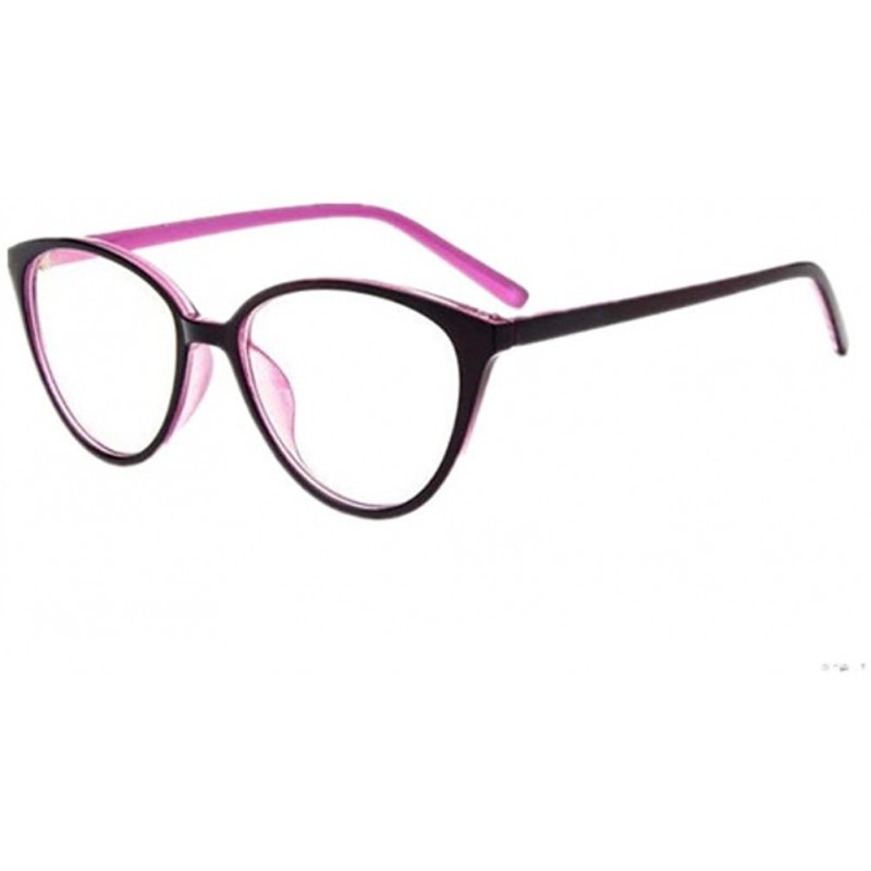 Cat Eye Women Cat Eye Eyeglasses Frame Optical Myopia Men Eye Glasses Frame - Pink - C7183EWD8QZ $11.36