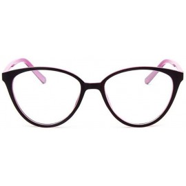 Cat Eye Women Cat Eye Eyeglasses Frame Optical Myopia Men Eye Glasses Frame - Pink - C7183EWD8QZ $11.36