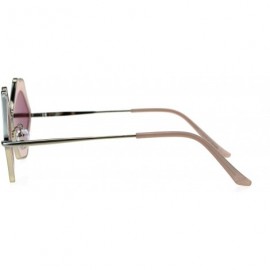 Square Unique Funky Lip Shape Hippie Groove Pimp Sunglasses - Pink Beige Peach - CY18GHS073R $12.01