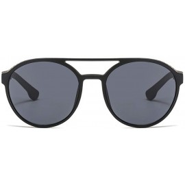 Sport Street Fashion Cat Eye Shade Sunglasses Integrated Stripe Vintage Glasses - Gray - CV18TH35GXQ $8.87