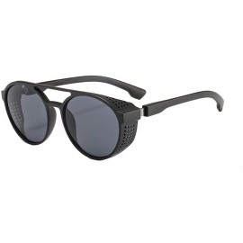 Sport Street Fashion Cat Eye Shade Sunglasses Integrated Stripe Vintage Glasses - Gray - CV18TH35GXQ $8.87