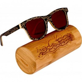 Rimless Custom Designed Full Bamboo Wood Polarized Sunglasses - CN182ARWODI $44.44