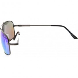 Rectangular Lightweight Flexible Bifocal Sunglasses - Blue-mirror - CO18NLI4GWE $13.29