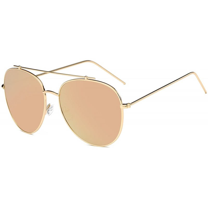 Oversized Women's 'Piper' 64mm Aviator Designer Sunglasses - CP18C9S5G3O $27.92