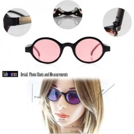 Oval Retro Circle Oval Round Lens Black Plastic Frame Sunglasses A289 - Black Pink - CJ18WRXUXNR $9.09