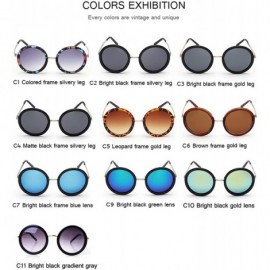 Goggle New Retro Round Sunglasses Women Brand Designer Vintage Sun Glasses Coating Oculos De Sol Gafas Lunette Soleil - CJ197...