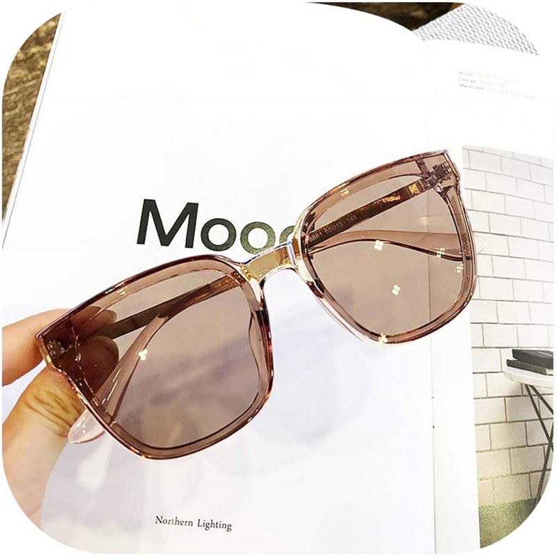 Square 2018 New Women Oversize Sunglasses Vintage Men Fashion Er Square Sun Glasses UV400 Gafas De Sol Eyewear - C02 - C1199C...