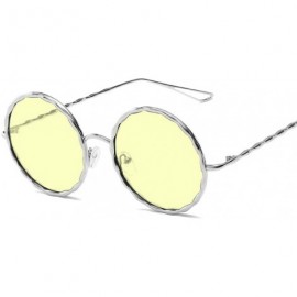 Goggle Sunglasses Spiral Metallic Sunglasses Round Sunglasses Frame Colour Film Lady Sunglasses - CR18TNRZNR3 $10.01