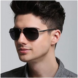 Oval Polarized Sunglasses Glasses TCA 100% UV400 Protection for Women men - Black - CQ18XXXSS5W $13.47