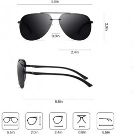 Oval Polarized Sunglasses Glasses TCA 100% UV400 Protection for Women men - Black - CQ18XXXSS5W $13.47