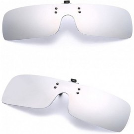 Sport Outdoor Sports Mens Nose Clip Eyewear Cycling Driving Sunglasses Polarized - Silver - CX1808MT04D $10.26