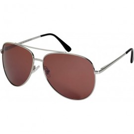 Oversized Oversized Aviator Frames with Polarized Driving Lens 21062S-PDF - Silver - CS12I8XLAOL $8.78