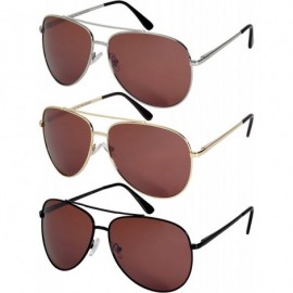 Oversized Oversized Aviator Frames with Polarized Driving Lens 21062S-PDF - Silver - CS12I8XLAOL $8.78