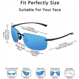 Sport Rimless Sports Sunglasses for men women Running Driving Fishing Tr90 Superlight Frame JE027 - C118O8ETQDY $40.43