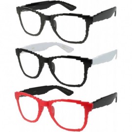 Wayfarer 1980's Digital Horned Rim Frames 540827TT-CL - Black/White - CT11K537XYF $8.34