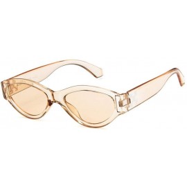 Aviator Cat Eye Sunglasses Women Fashion Brand Designer Rectangle Sun Glasses Ladies C1 - C4 - C518Y3OMR8T $11.20