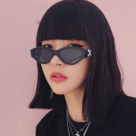 Aviator Cat Eye Sunglasses Women Fashion Brand Designer Rectangle Sun Glasses Ladies C1 - C4 - C518Y3OMR8T $11.20